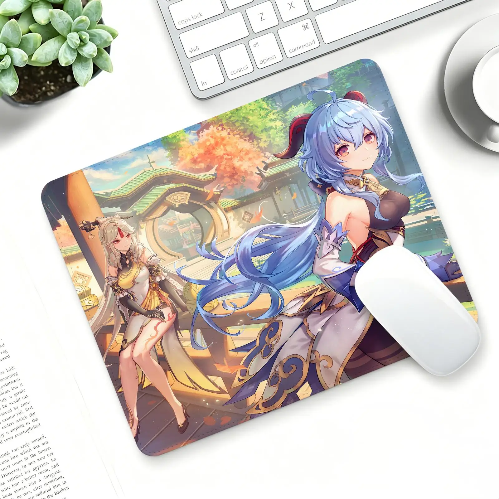 Genshin impact Ningguang Mouse Pad Regular gaming mouse pad S/M/L size Office mouse pad Laptop desk mat Stitched edge mouse pad