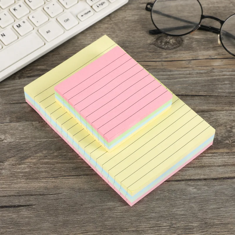 ملاحظات ما بعد ذلك بخطوط أفقية، لاصقة قوية، قابلة للتمزيق، إبداعية، سميكة، تدوين الملاحظات، ملصقات تترك الرسائل