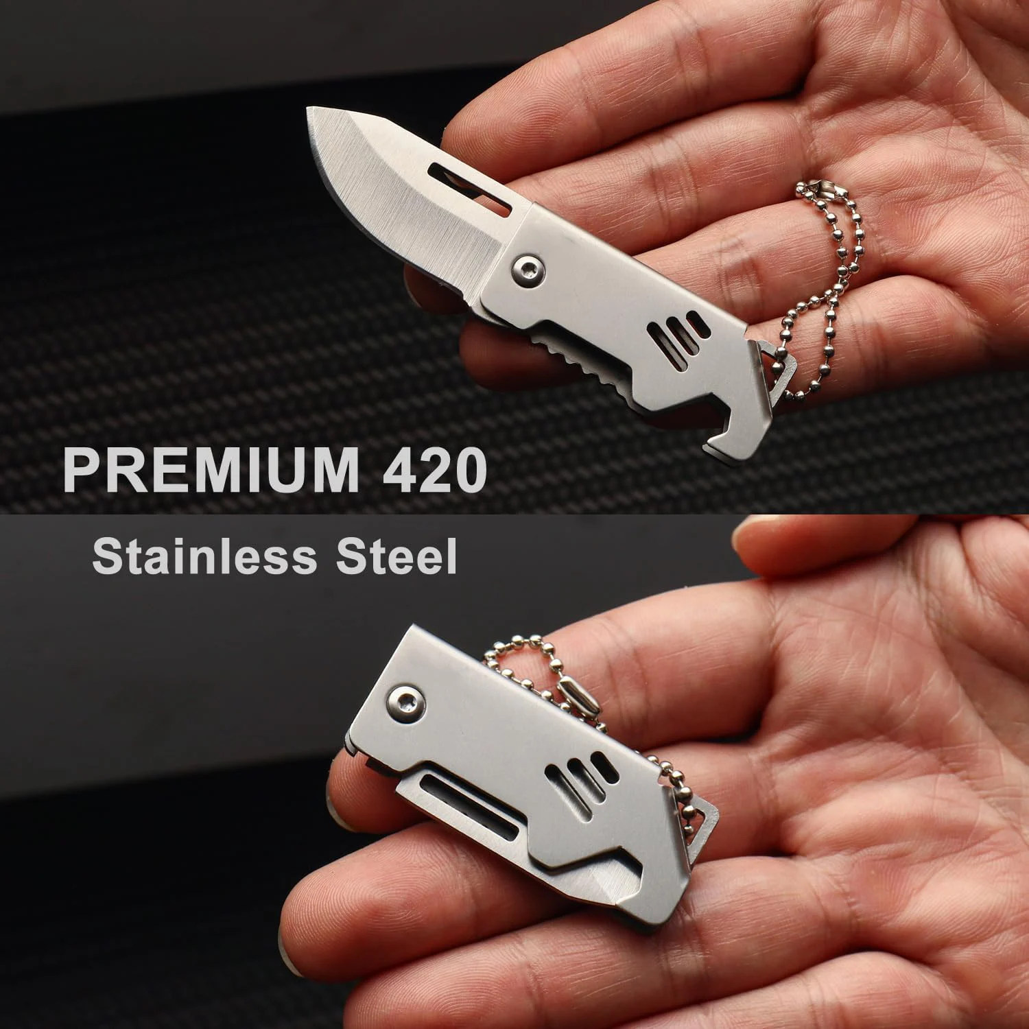 Mini Portable Stainless Steel Outdoor EDC Tool Key Chain Pendant, the Perfect Gift for Men for Opening Packages and Daily Use
