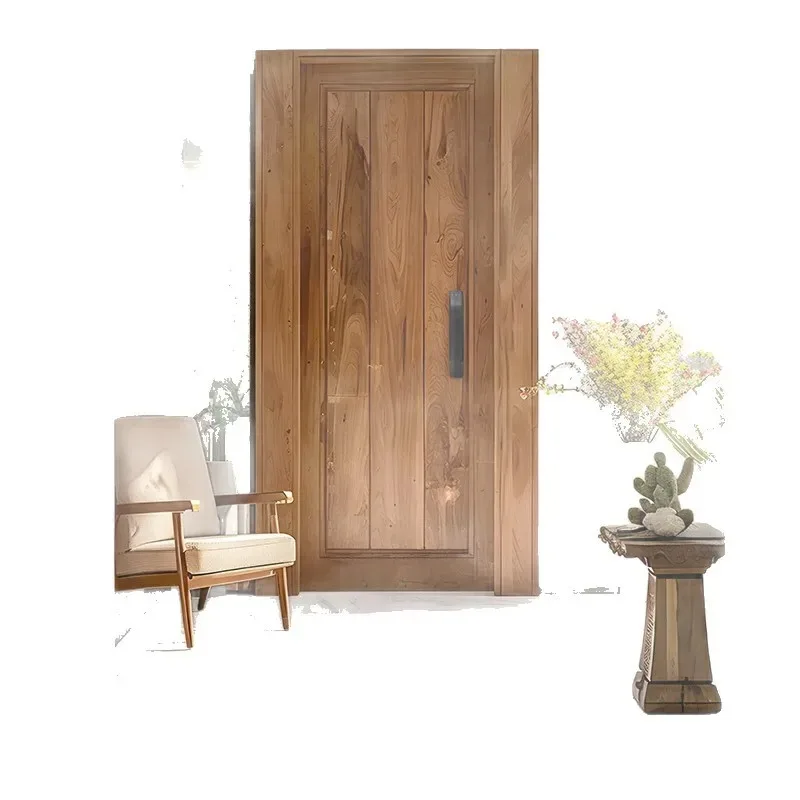 

Solid wood entrance door Villa door Double Courtyard anti-theft