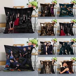 New The Vampire Diaries TV Pillow Cover Bedroom Home Office Decorative Pillowcase Square Zipper Pillow Cases Satin Soft No Fade