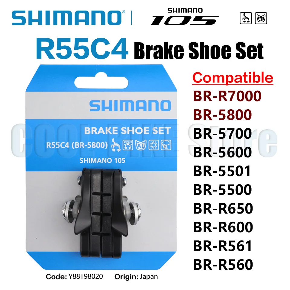 Shimano R50T2 R55C4 Road Brake Shoes Pads 105 UT TIAGRA SORA BR