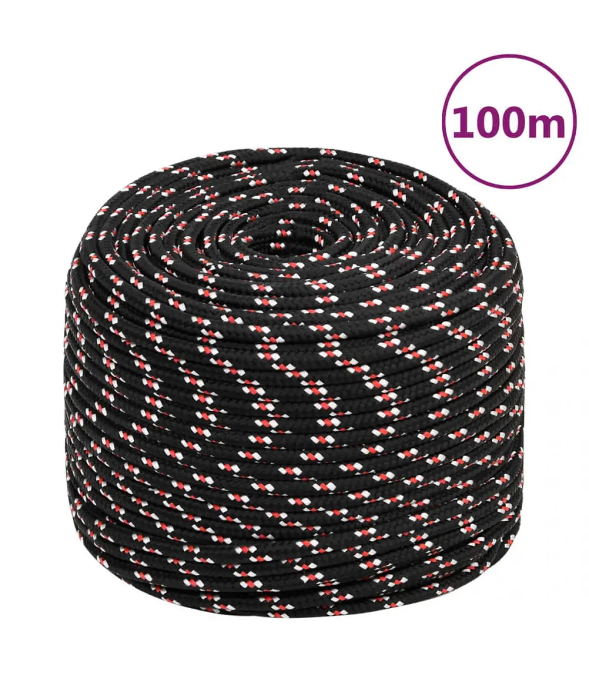 10 mm 100 m black polypropylene boat rope metal ropes and ropes