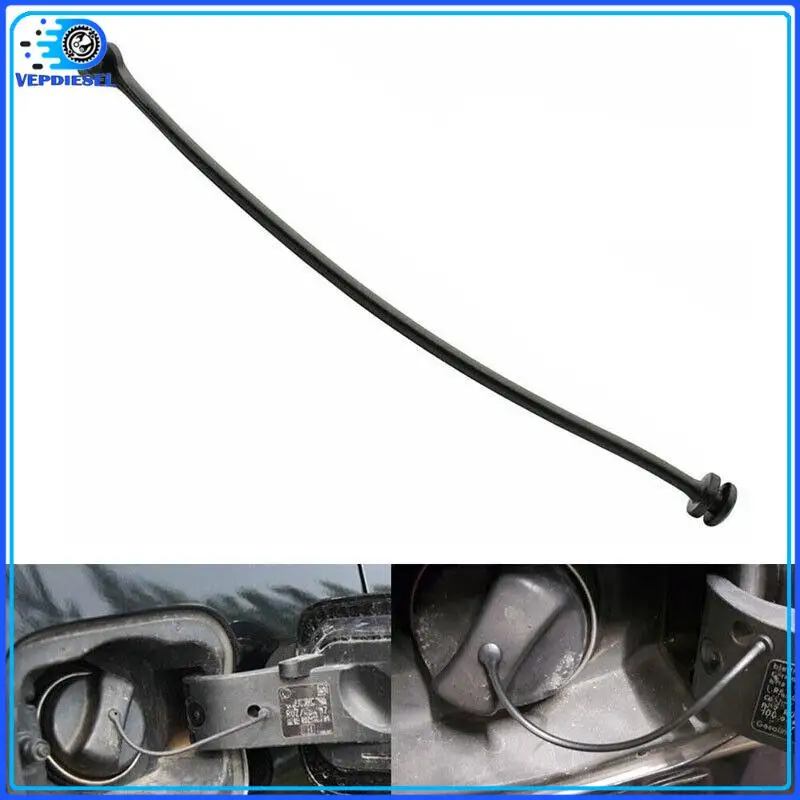 16117193372 Black Fuel Gas Tank Cap Tether Wire For BMW 1 3 5 6 7 X3 X5 E81 E87 E88 E89 E70 E71 E46 E90 E91 1997-2016