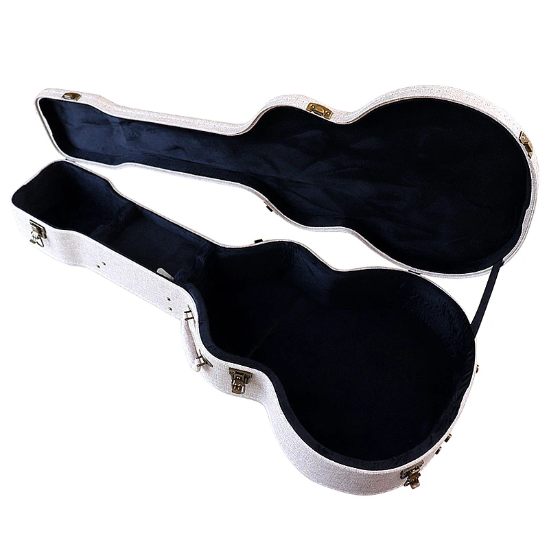 42 Inch Jumbo Body PVC Leather Material Hardcase Leather Guitar Hard Case Wood Box Hard Box Guitar Case