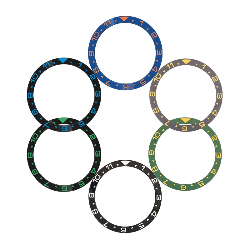 38mmx31.5mm Flat Ceramic Bezel Insert Rings Fits SKX007 SKX009 SKX011 SRPD Watch Cases NH35 NH36 Movement Watch Retrofit parts
