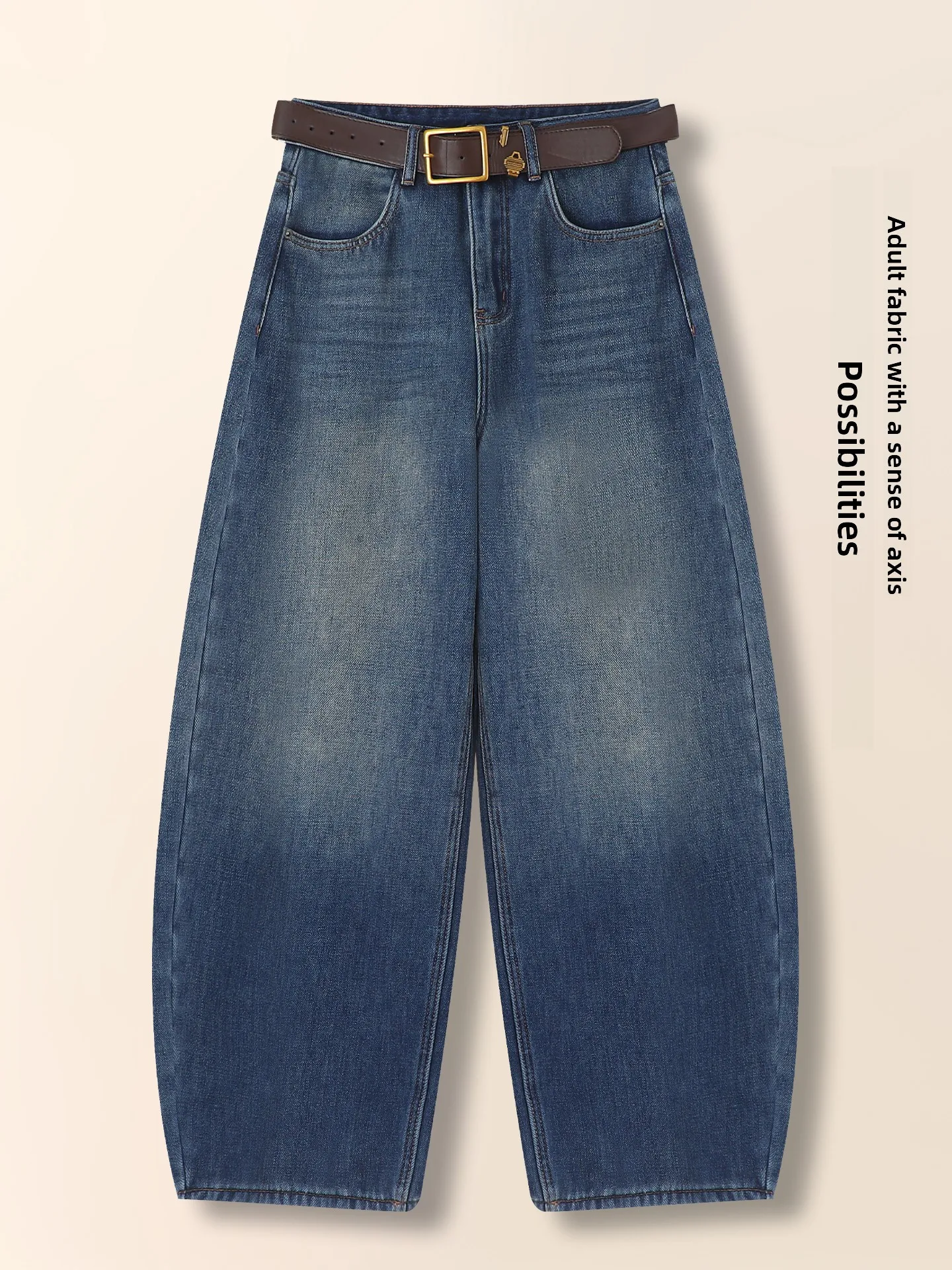 

Джинсы женские с высокой талией, широкими штанинами и прямым кроем, на флисовой подкладке, для весны, осени и зимы, утягивающие, длиной 7/8