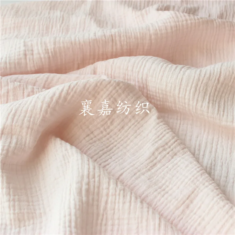 135x50cm Cotton Linen Double-Layer Yarn Crepe Seersucker Fabric, Making Clothes Women\'s Clothing Skirt Pajamas Cloth