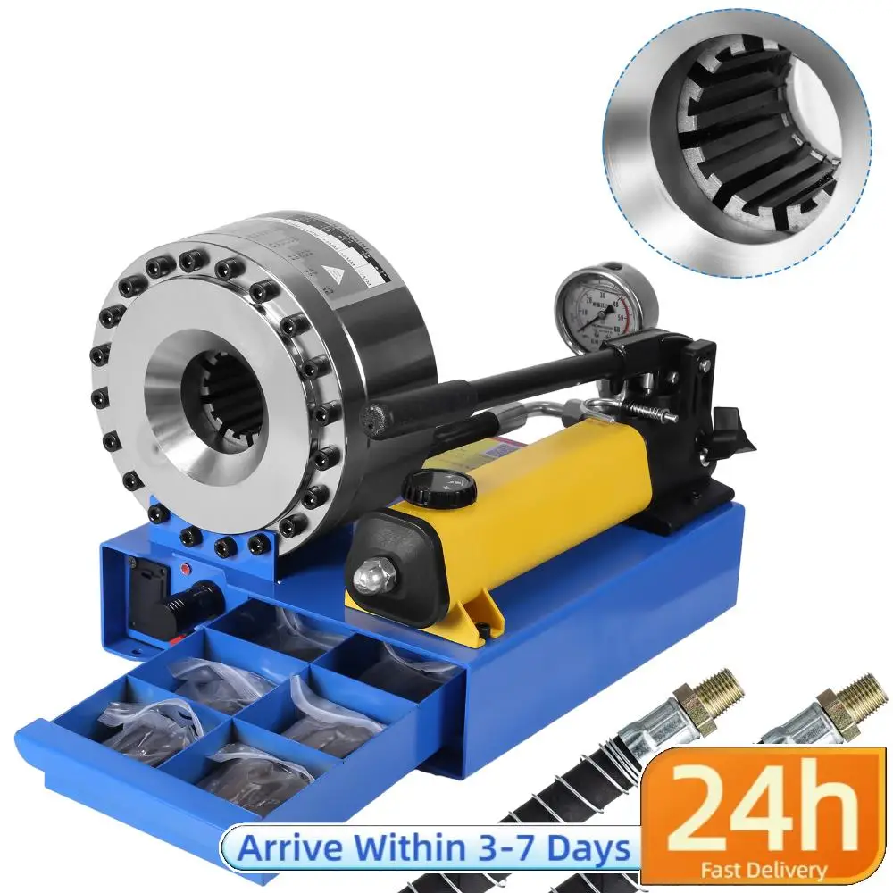 

Pipe Clamping Machine with 7 Sets of Dies 10-30mm Handheld Manual Crimping Machine for Automotive Industrial & Plumbing Pipes