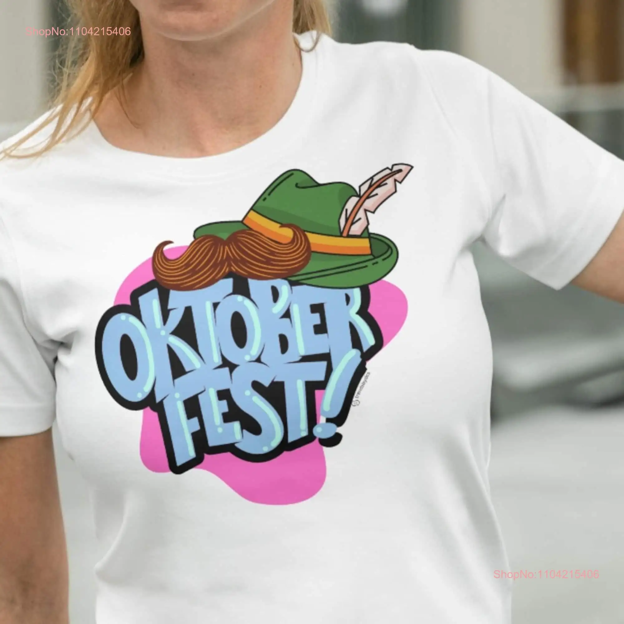 OktoberfesT T Shirt with Funny mustache gift Design for Enthusiast Cute Beer Lover long or short sleeves