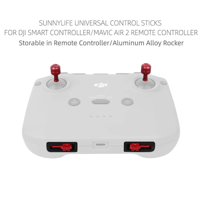 عصا التحكم المعدنية RC-N1/N2 التحكم عن بعد الإبهام الروك ل Mini 4/3pro /Mavic 3 / Air 2/Air 3 /Air 2S / Mini 2 ملحقات طائرة بدون طيار