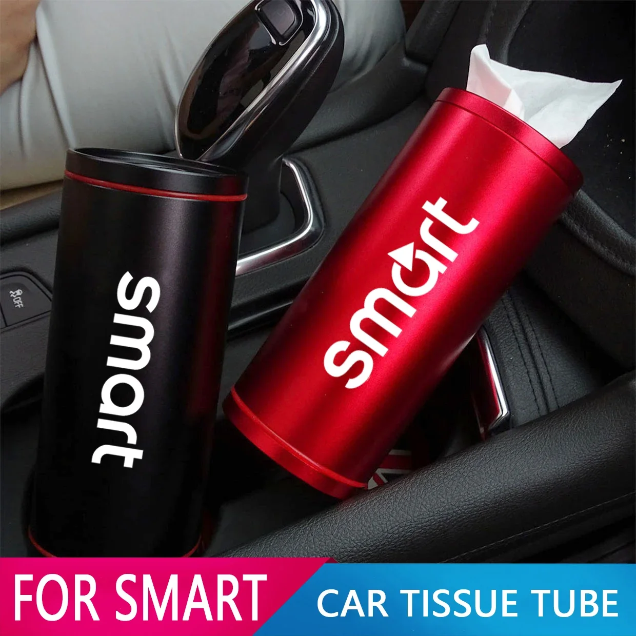 

Auto Tissue Boxes Car Cup Holder Cylinder Tissue Box For Smart 451 452 454 EQ fortwo EQForfour Roadster forjeremy accessories