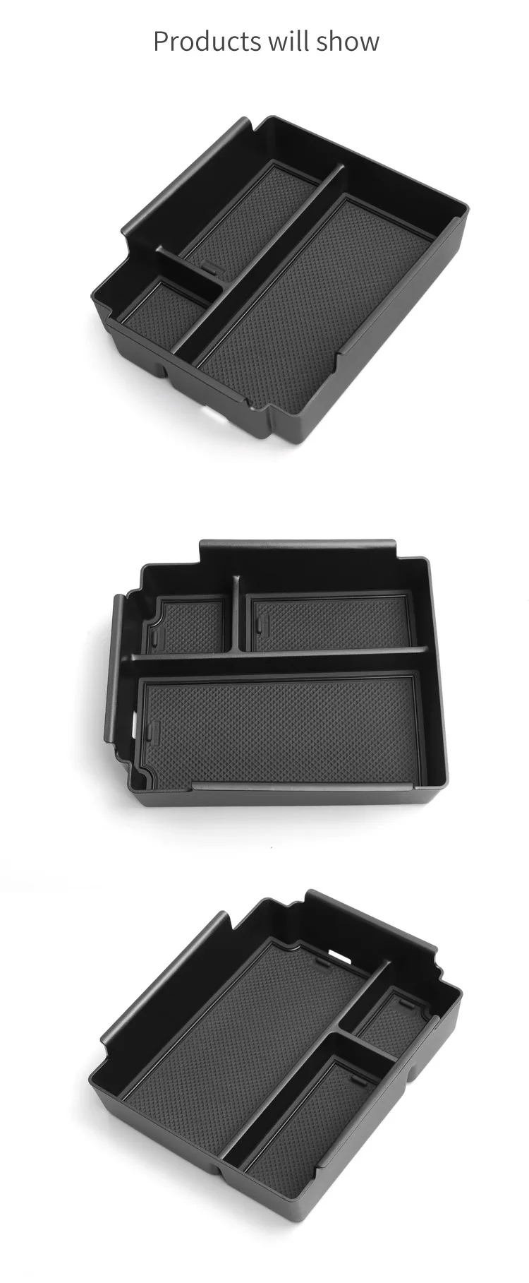 Für BYD Shark 2024 2025 Mittelkonsole Armlehnen-Aufbewahrungsbox Auto-Organizer Zubehör Ordnungssystem Schwarz – Detail 4