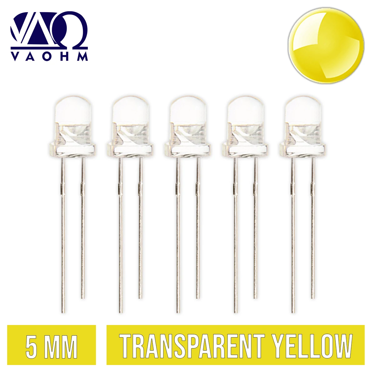 Diode électroluminescente à tête ronde, eau claire, LED F5, rouge, bleu, vert, orange, jaune, blanc, 5mm, 10 pièces