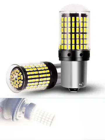 Smart Chips 2Pcs 1156 BA15S 1157 bay15d Car LED Reverse Light Bulbs for Car Rear Tail Turn Signal Reverse Brake Running Lights