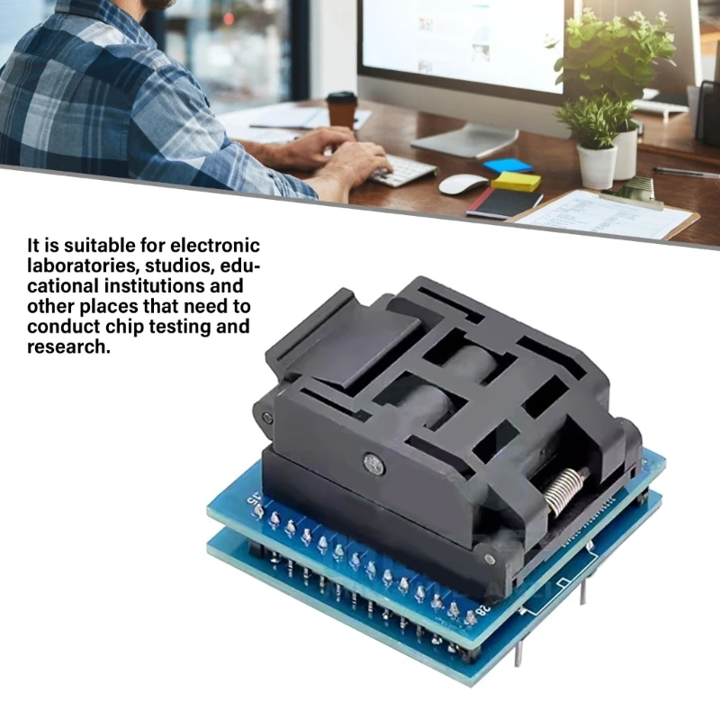 Durability TQFP32 To DIP28 Adapter Converters Seats, Chip Test Socket For Electronics Engineers And Enthusiasts