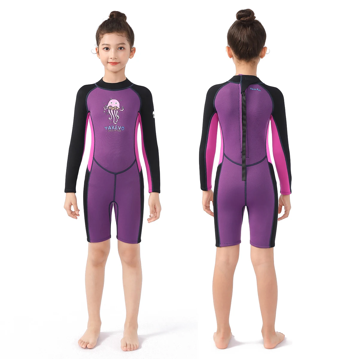 

STLF YAKEVO 2.5MM Kids Girls Neoprene Suit Clothes Children Wetsuits Kids Diving Wet Suit for Warm Kids Girl Wetsuits.