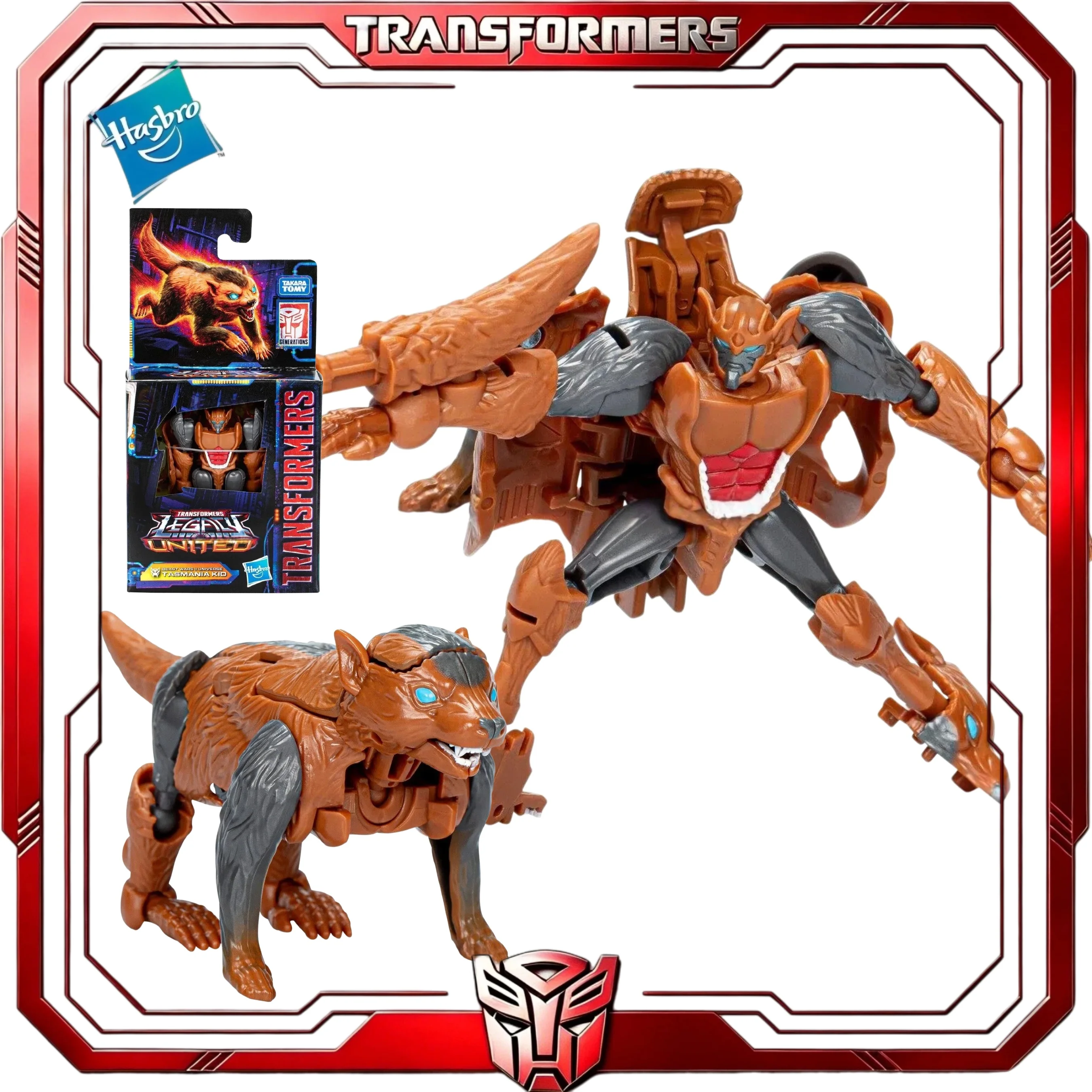Op voorraad Transformers Legacy United Core Tasmania Kid Hasbro Beast Wars II Tasmanian Devil verzamelbaar actiefiguur voor fans