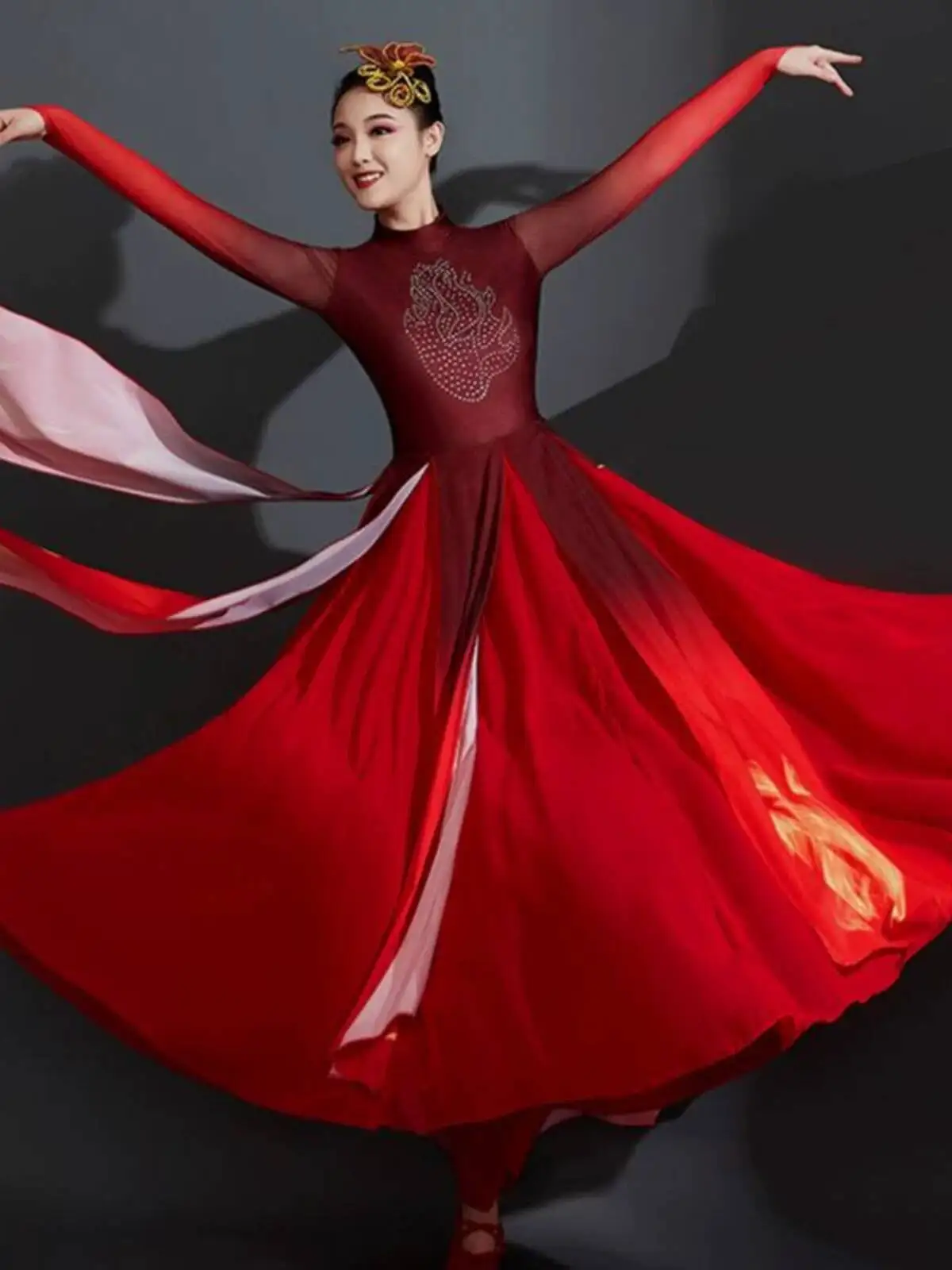 traje-de-baile-clasico-con-tematica-roja-vestido-de-actuacion-starburst-para-el-dia-del-nino-falda-grande-de-doble-capa