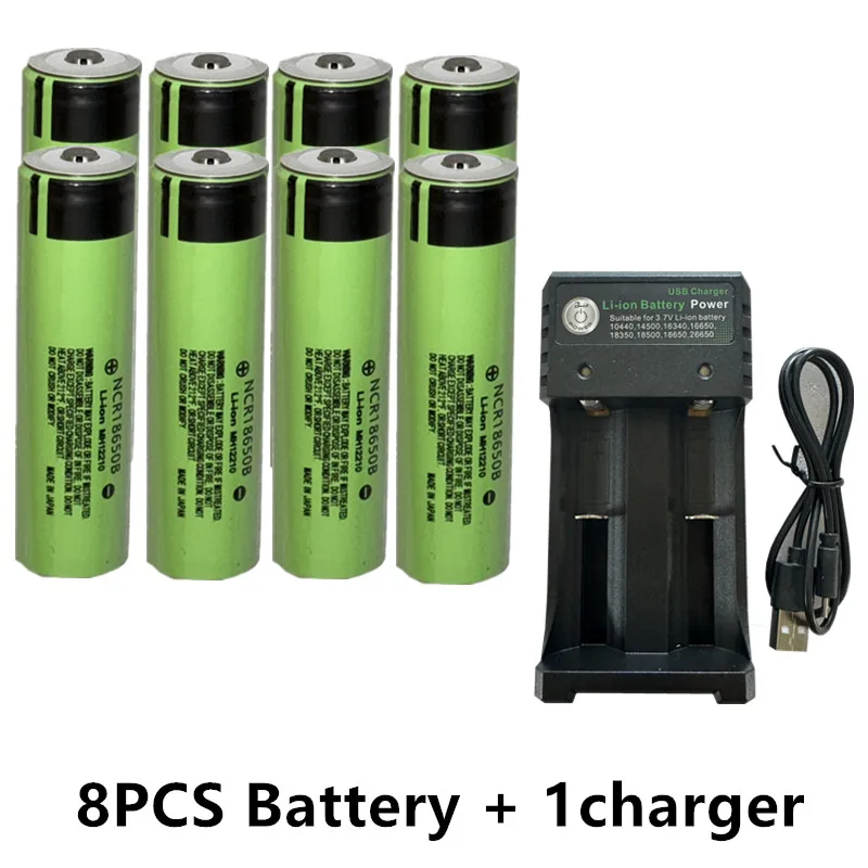 100% actual capacity INR 18650 30B 3.7V 3000mAh, charger package, 18650 rechargeable lithium battery+2 slot smart USB charger