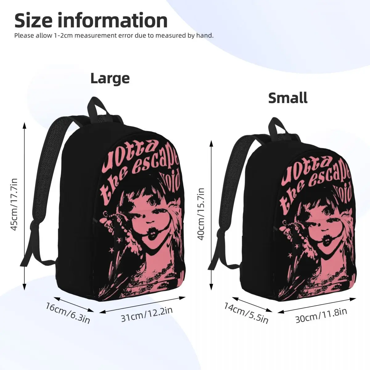 Bolsa de libros para adolescentes, Bolsa Escolar de Hip Hop, ligera, de la Universidad media y alta