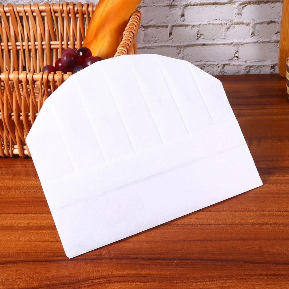 12 Pcs Chef Hat Kids Catering Uniform Hats Bakers Cosplay Paper Serving Simple Style