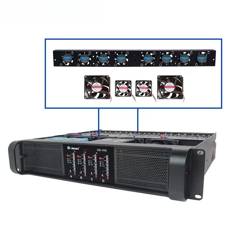 DS-10Q Professional 4 Ch 5000 Watt Dj Amplifier Stereo Audio Power Amplifier For Dual 15 Inch Speaker