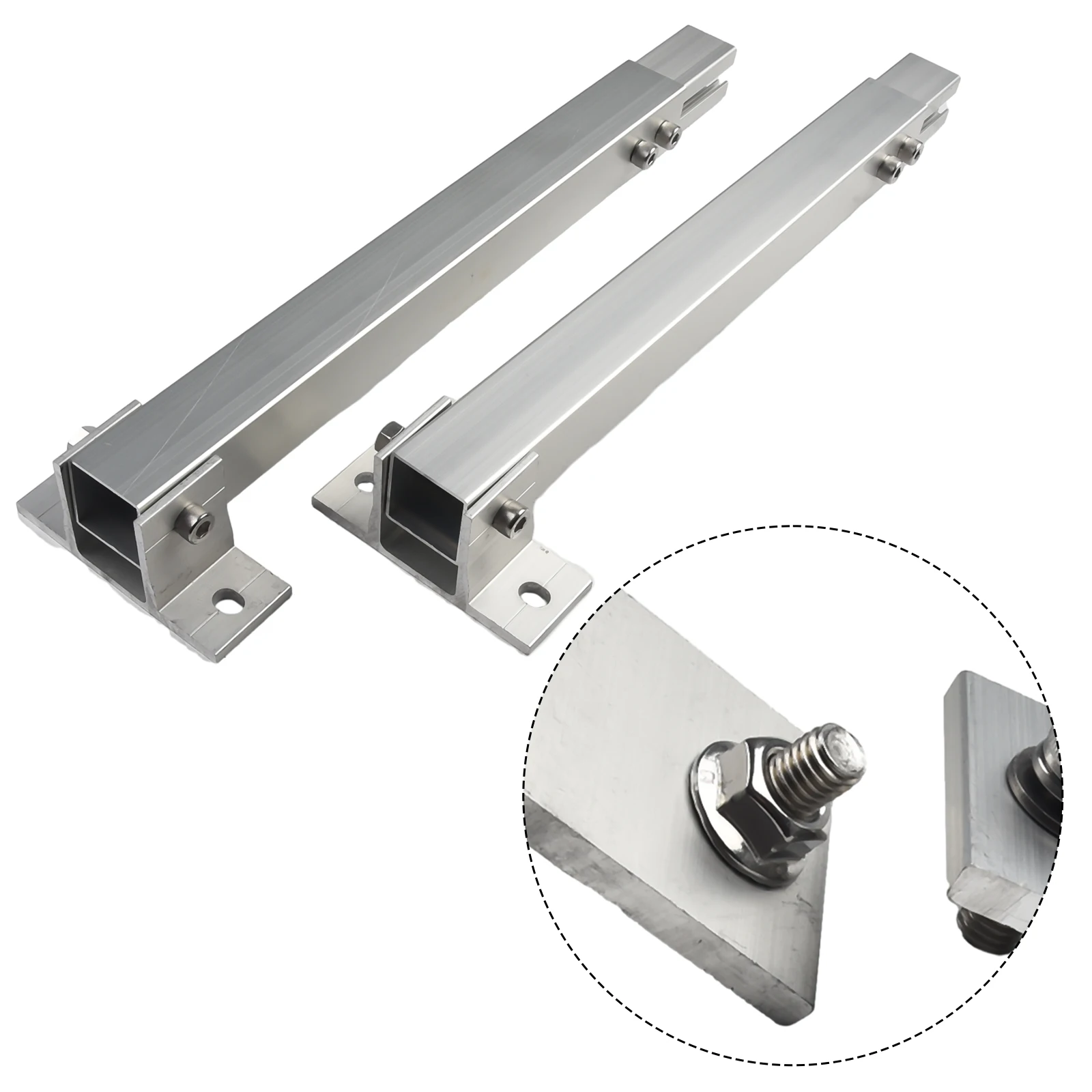 Brand New Short Brackets Adjustable Aluminum Alloy End Clamp Kit Silver Solar Holder Solar Panel Bracket Hardware