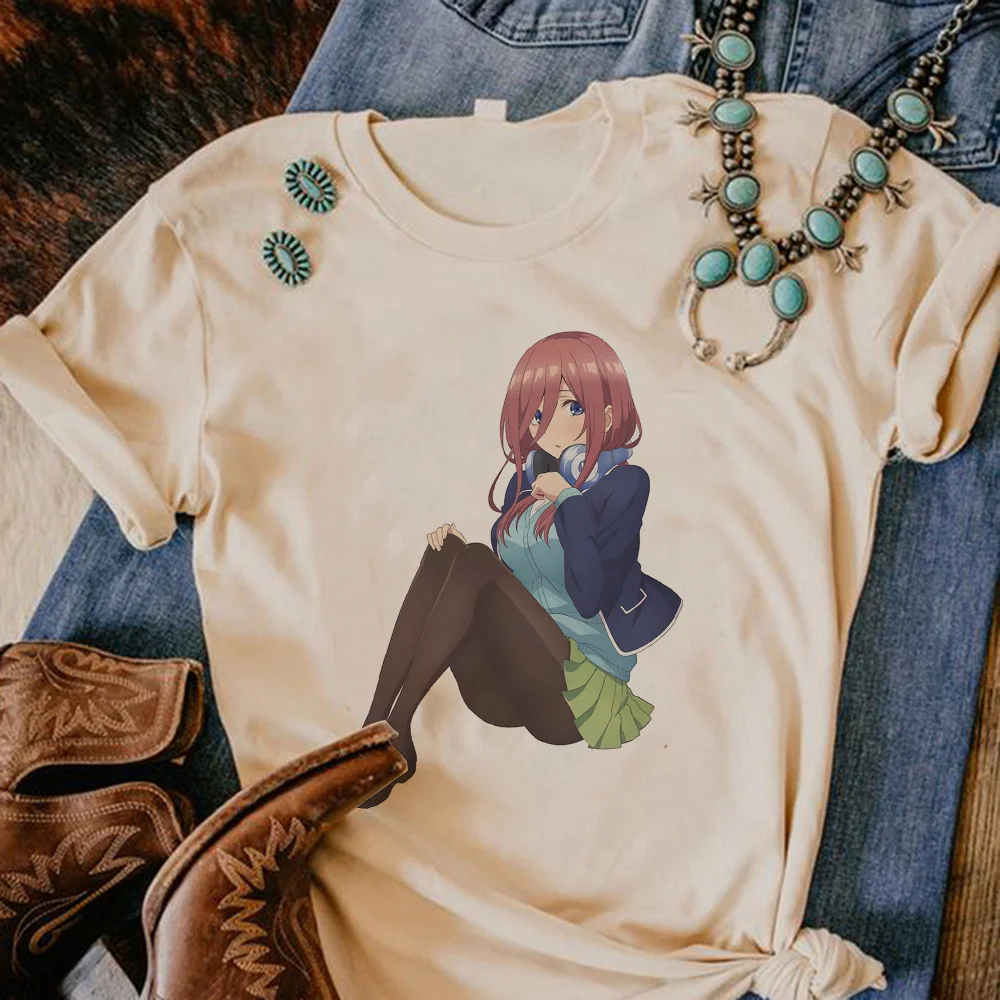 the Quintessential Quintuplets tshirt women streetwear anime top girl 2000s comic designer clothing