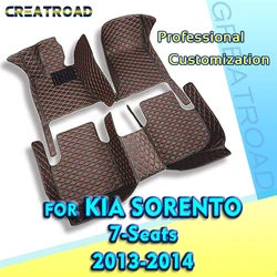 Car Floor Mats For Kia Sorento Seven Seats 2013 2014 Custom Auto Foot Pads Automobile Carpet Cover Interior Accessories