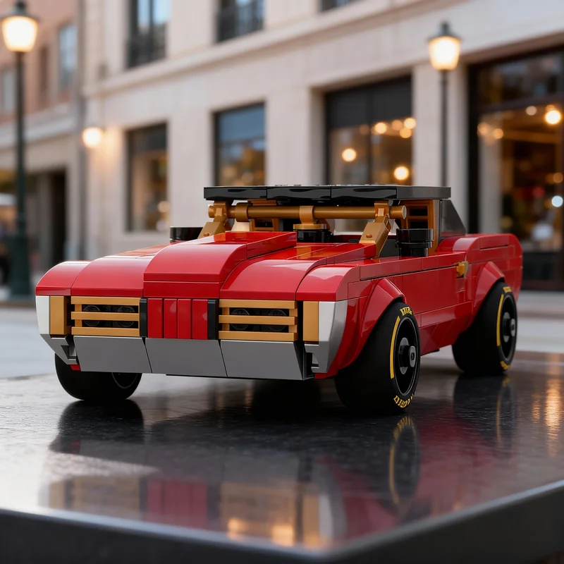 

Набор строительных блоков MOC Mercury Cougar City Champions, 306 деталей, креативный подарок, коллекционный декор, премиум-класс для детей и взрослых, для рабочего стола