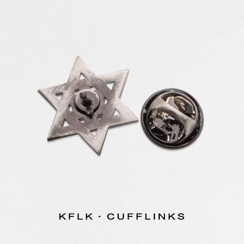 KFLK Fashion Hexagon Brooch Pins Exquisite Hexagram Brand Brooches For Women Mens Costumes Badge Brooch Jewelry Wholesale