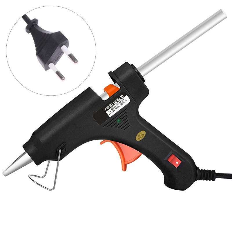 EU Plug Mini Household Industrial s 20W Hot Melt Glue Heat Temperature Thermo Electric Repair Tool Use 7mm Glue Sticks