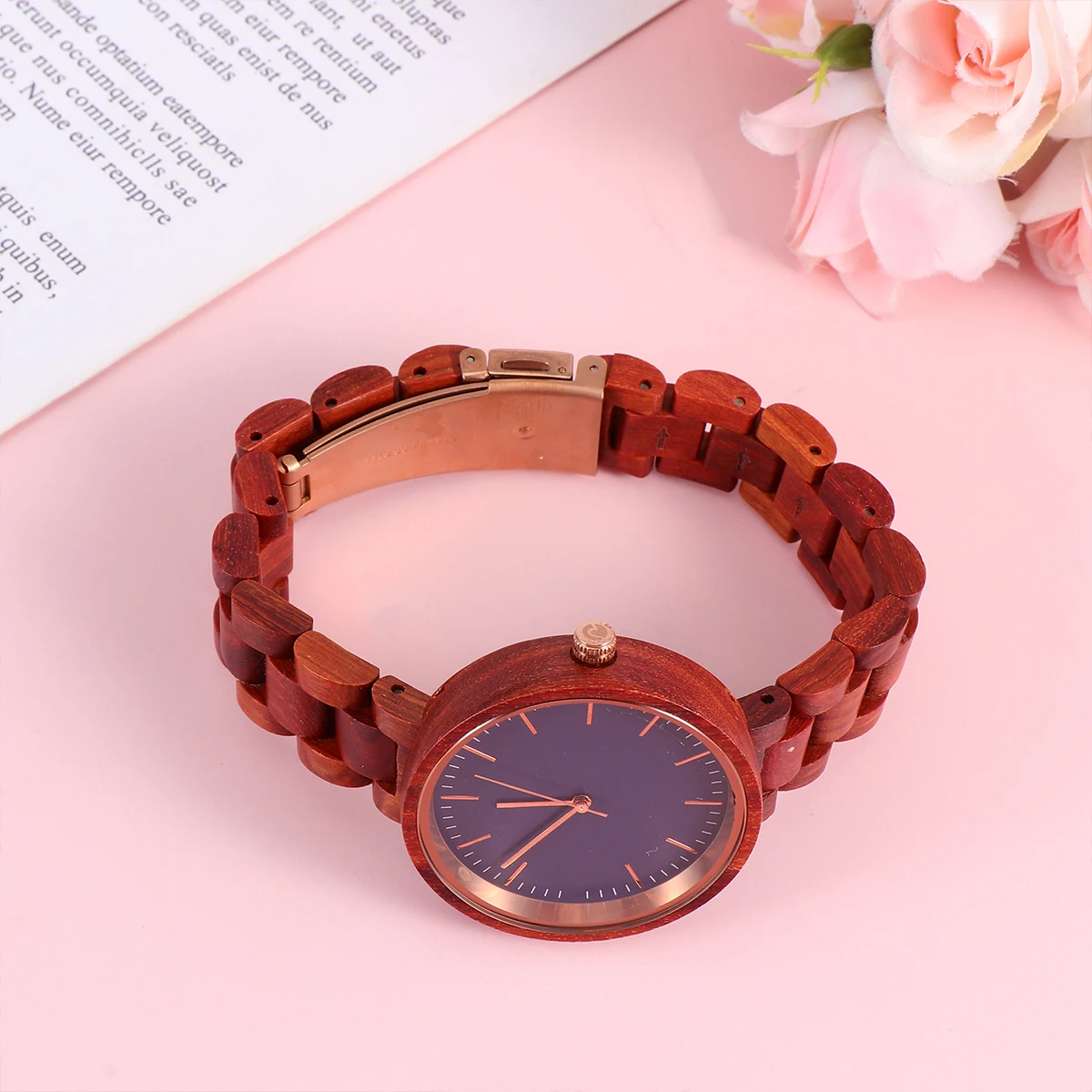 

Wooden Wood Wristwatch Ladies Fashion Wooden Watch WoodStrap StainlessBuckle Wood Wristwatch Women Watch Gifts Watches