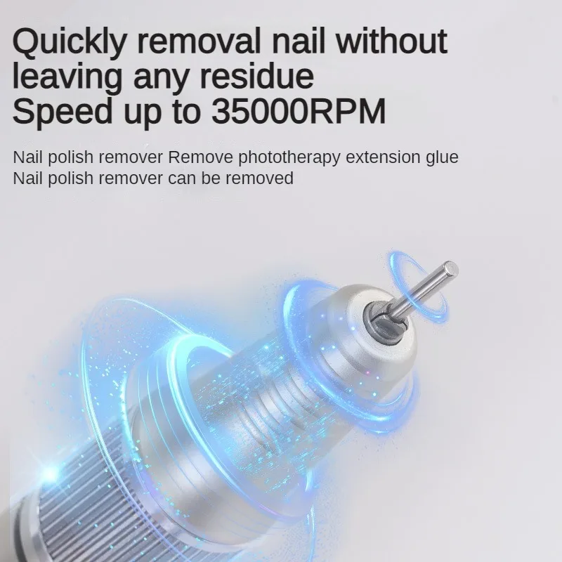 Oplaadbare nagelboor 35000 RPM manicuremachine Professionele draadloze elektrische nagelboormachine voor nagels