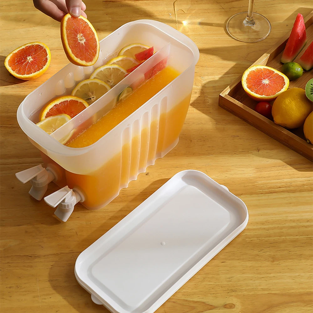 Cold Water Kettle 3.5/5L with Tap Water Jug Lemonade Container Drink Dispenser for Refrigerator Beverage Dispenser Water Bucket