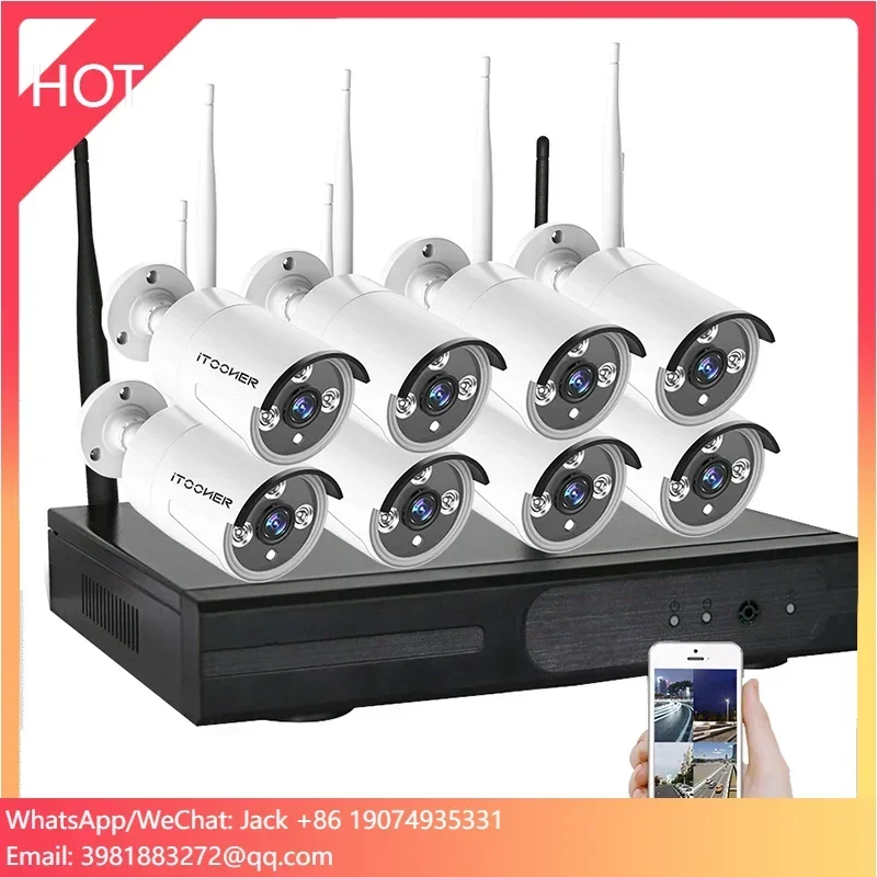 

8CH IR HD Home Security Wireless NVR IP Camera System 720P CCTV Set Outdoor Wifi Cameras Video NVR Surveillance CCTV KIT