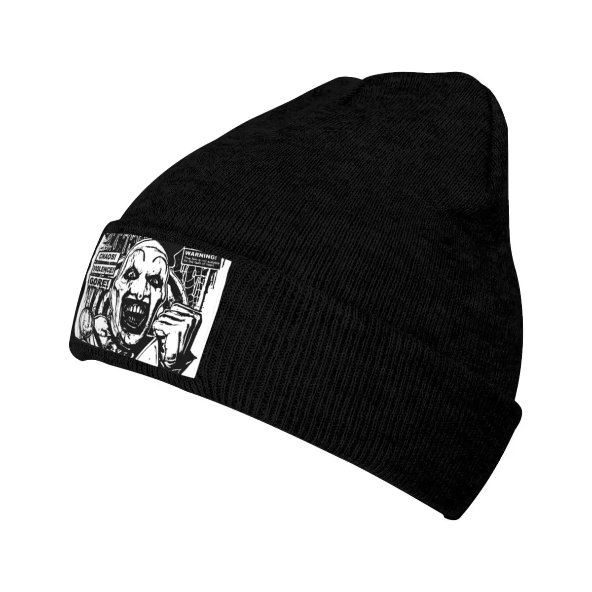 Terrifier Beanie Cap Unisex Winter Warm Bonnet Homme Knit Hat Outdoor Ski Horror Movie Halloween Clown Skullies Beanies Hats