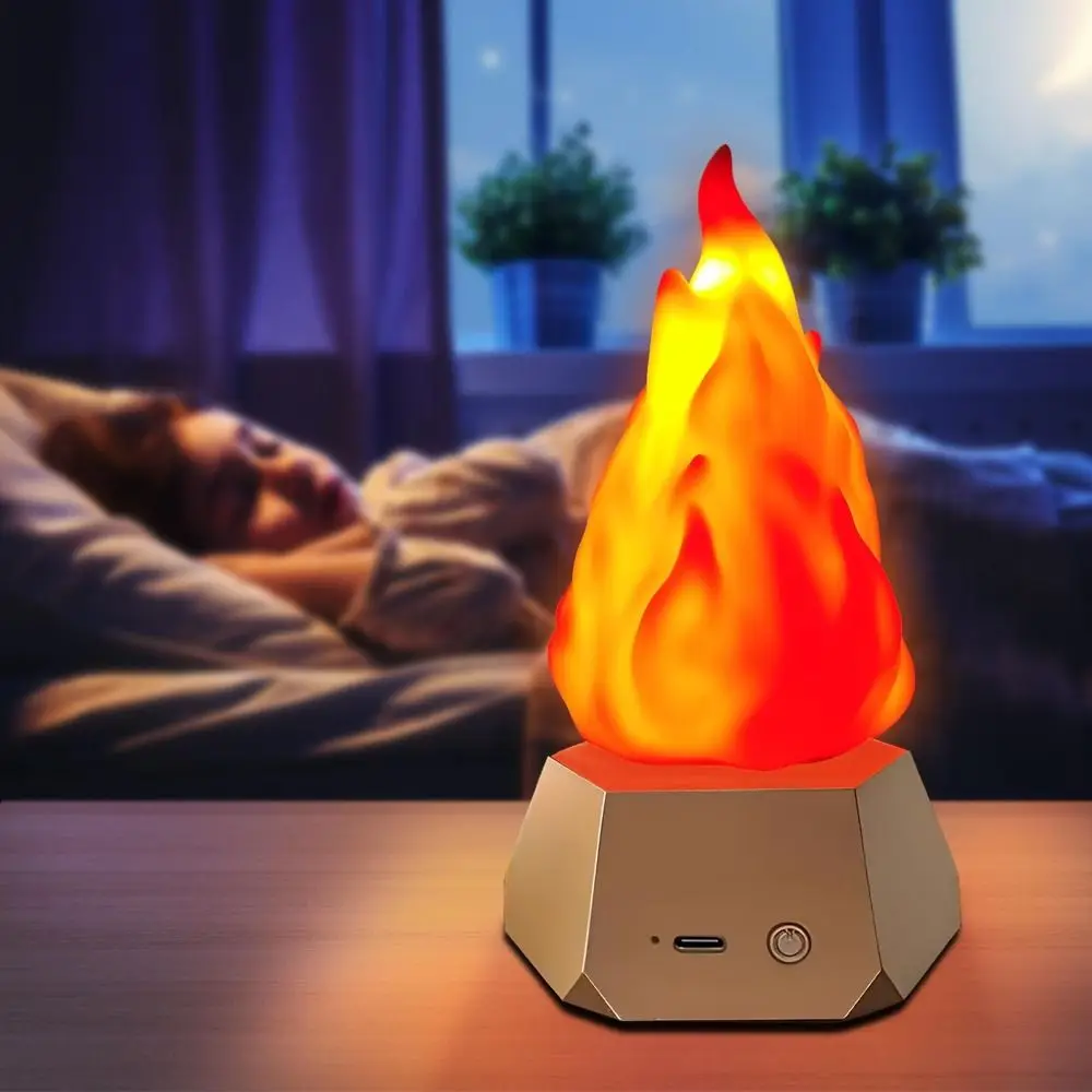 تصميم مقاوم للماء LED محاكاة لهب ضوء USB ضوء الزخرفية في الهواء الطلق مصباح مقاوم للماء لهب محاكاة ثلاثة التروس
