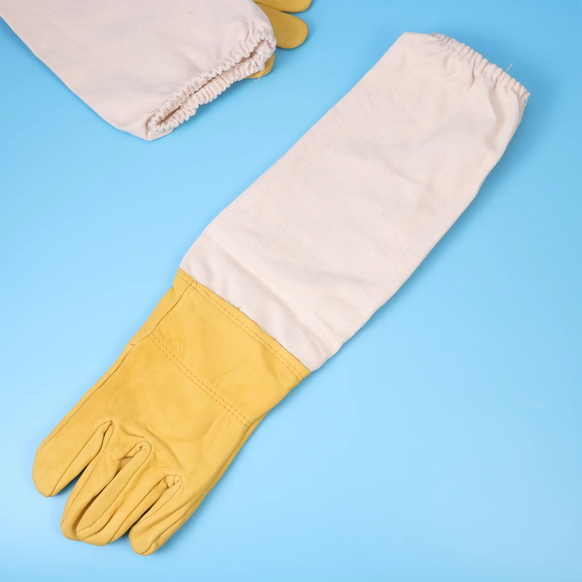 

1 Pair Anti- Gloves Premium Breathable Mesh Long Cuff Elastic Wrist For Beekeeper Protective Gear Safety Work