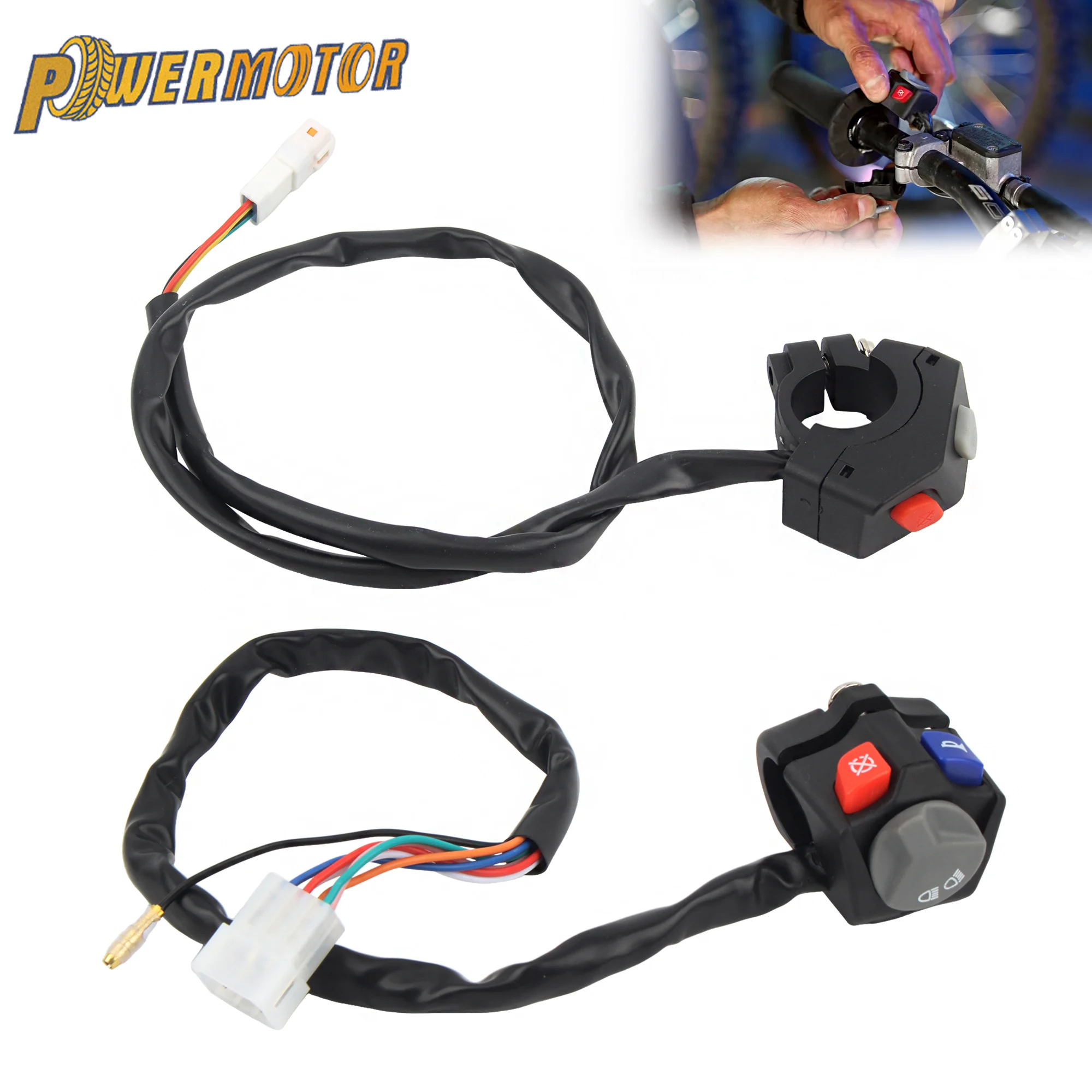 For Husqvarna TE FE TX FX Motocross Headlight Horn Kill Switch For KTM EXC XC-W SXC EXC-F 125-530 Motorcycle Flameout Switch