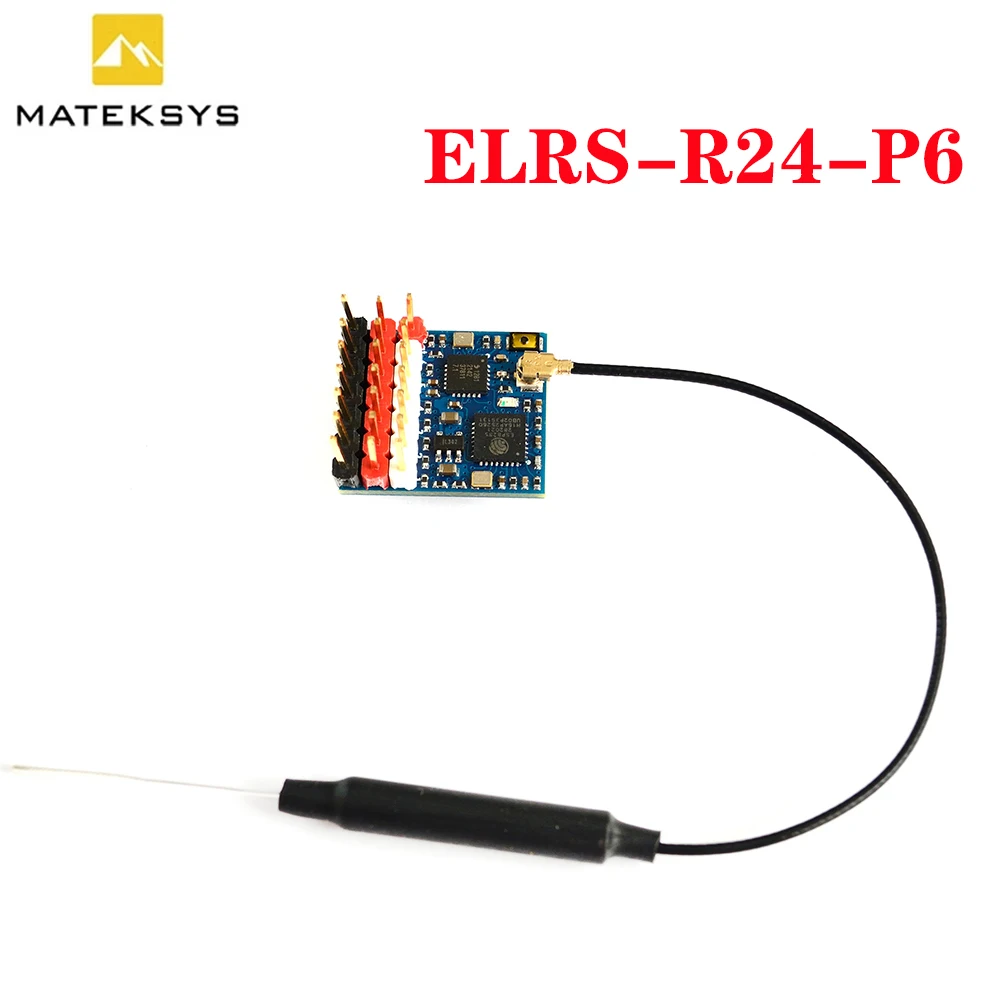 

MATEK ELRS-R24-P6 R24-P6 EXPRESSLRS 2.4G 6CH PWM RECEIVER ExpressLRS 3.0 VBAT Voltage Sense for RC FPV Airplane Fixed-Wing Drone