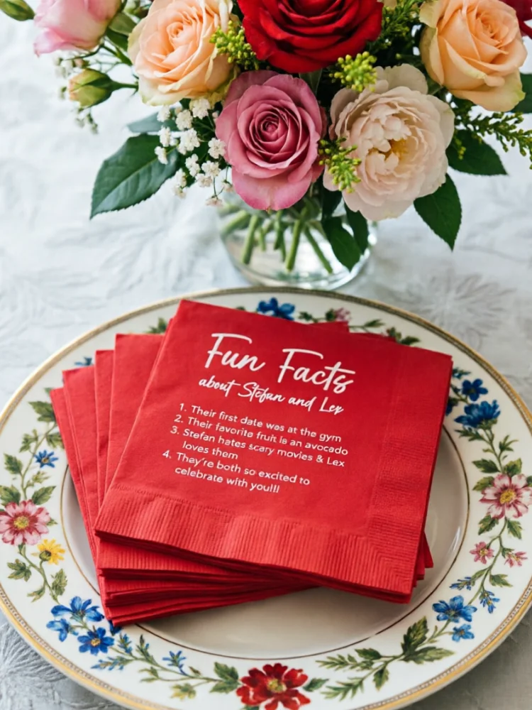 Party Games Bridal Shower - مناديل طاولة مطبوعة حسب الطلب لحفلات