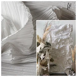 Colorful Pleated Fabric Three Dimensional Pleating Handmade DIY Background Decoration Upholstery Design Material