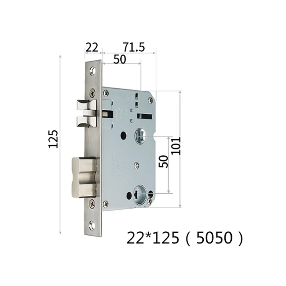 Imagem -03 - Corpo Especializado do Fechamento da Impressão Digital Mortise Smart Lock 5050 125 Mm240 mm 3585 4085 4585 5085 6085 7085 5572 6072