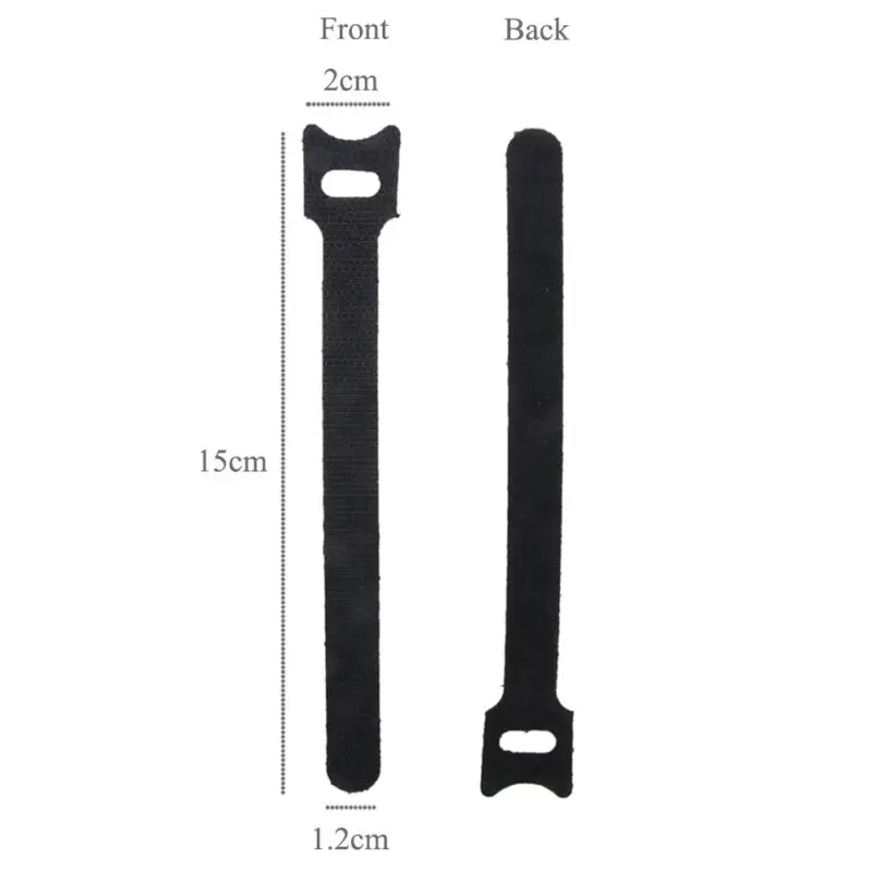20Pcs Self Cord 15cm Fastener Cable Loop Organizer Adhesive Ties Black  Red Yellow Green Blue Strap Hook