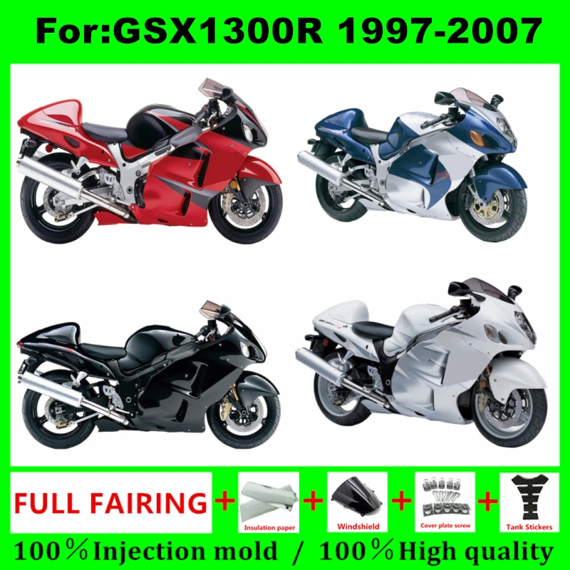 Motorcycle Fairings kit fit for GSXR1300 1997 -2007 1998 2006 2005 2004 2002 GSX1300R GSXR 1300 full Fairing bodywork kits zxmt