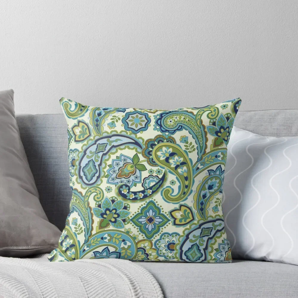 

Blue and Green Paisley Throw Pillow Sofa Pillow Cover Decorative Pillow Covers For Sofa Sofa Cushion Pillows Aesthetic