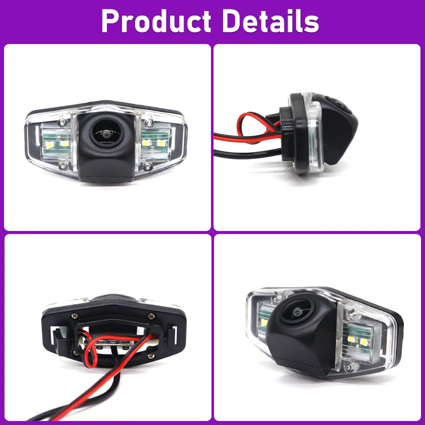 Rear View Camera For Honda Accord 7 2002 2003 2004 2005 2006 2007 CCD Night Vision Backup Camera license plate Camera Fisheye Le
