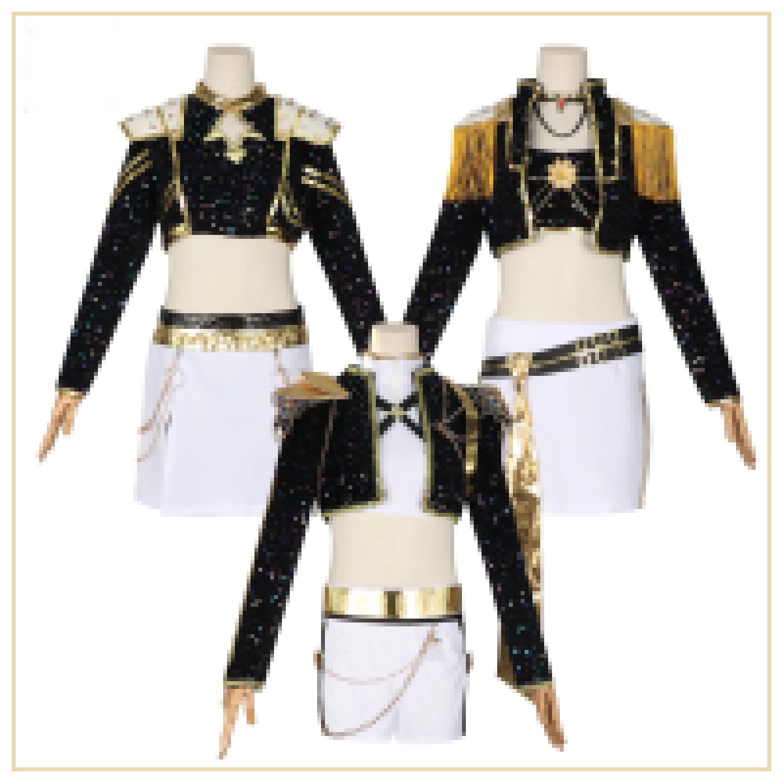 

girl group cosplay costumes, anime and game cosplay Halloween stage costumes